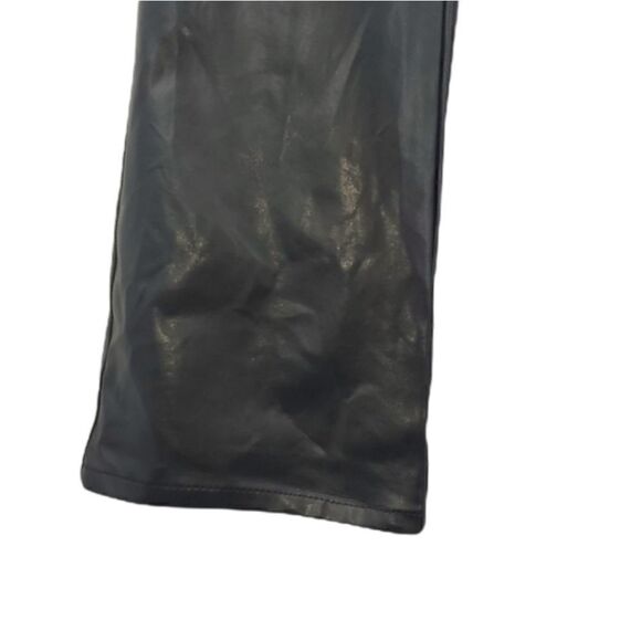 Mavi Chrissy Black Faux Leather Pants  Boot Cut Leg, Front Pockets. Retro 31/30 - Picture 4 of 16